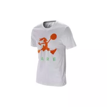 Jordan Letter Print Loose Fit Crew Neck Short Sleeve T-Shirt Men Tops White 717083-100 XS