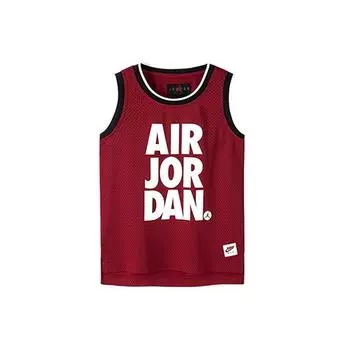 Jordan Letter Print Mesh Sports Kids Basketball Jersey Детская майка Красная JD2122004GS-002 L