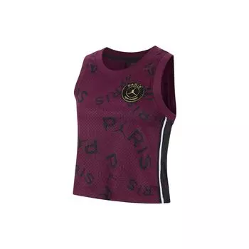 Jordan Letter Print Mesh Sports Майка без рукавов для женщин, топы фиолетовые CU5708-610 XXL