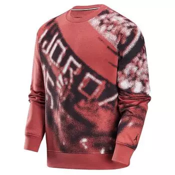 Jordan Letter Round Neck Pullover Basketball Color Block College Style Sweatshirt Men sweatshirt Red HF9314-691 S