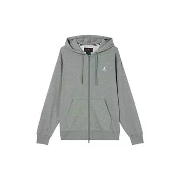 Jordan Logo Embroidered Outdoor Casual Sports Hooded Jacket Men jackets Gray FV7292-091 XL