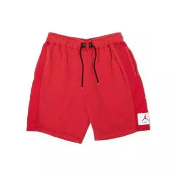 Jordan Logo Print Lace-Up Casual Shorts Men Bottoms Red AH3405-657