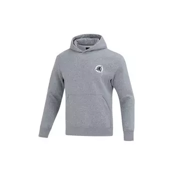 Jordan Logo Print Спортивный повседневный пуловер с капюшоном Мужские топы Серый DV7593-091 M