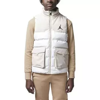 Jordan Logo Универсальный трехслойный пуховый жилет Детские жилеты Off-White HQ8120-133 S