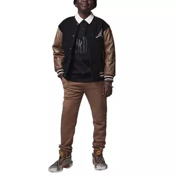 Jordan Loose Fashion Универсальная однобортная куртка Детские куртки Коричневый HQ7063-258 M