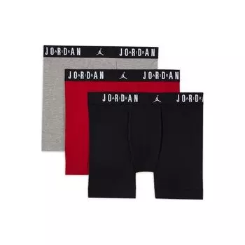 Jordan Low Rise Letter Print Comfortable Breathable Boxer Briefs 3 Pack Men underwear HF1882-687 M