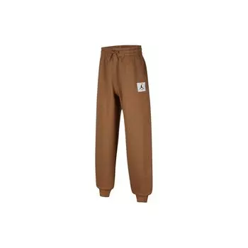 Jordan MJ Essentials однотонные повседневные трикотажные спортивные брюки с манжетами на завязках детские брюки темно-коричневого цвета FZ1802-208 S