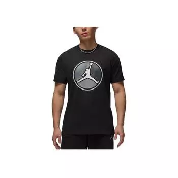 Jordan Модная удобная мягкая футболка с круглым вырезом и коротким рукавом, мужские топы черного цвета FZ1944-010 L