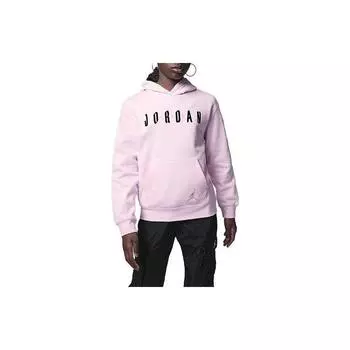 Jordan Мягкая на ощупь толстовка с капюшоном и разноцветными буквами, повседневная толстовка с длинными рукавами, детская толстовка розового цвета FV5667-663 L