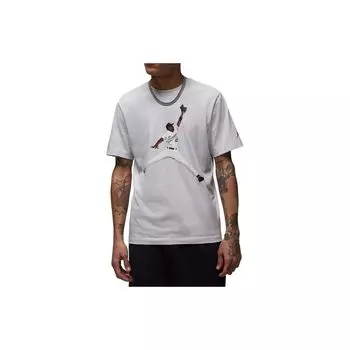 Jordan Мужская футболка с коротким рукавом и круглым вырезом Flight MVP Casual, серый цвет FN5990-043 L