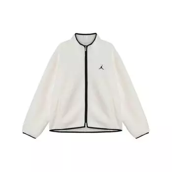 Jordan Мужская куртка Flight Faux Shearling с воротником-стойкой, свободная, с оттенком белого FV7449-133 L
