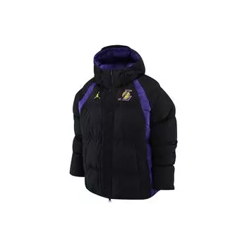 Jordan NBA Los Angeles Lakers Color Block Letter Logo Вышитая толстовка с капюшоном Хлопковая куртка Мужская куртка Черная DR2445-010 S
