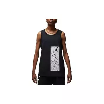 Jordan Мужская спортивная майка Essentials Printed с круглым вырезом, черная FJ2084-010 M