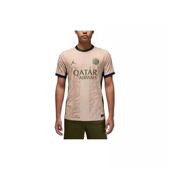 Jordan Мужские футболки Dri-Fit Adv Soccer Authentic с принтом алфавита, бежевые FD6503-201 M