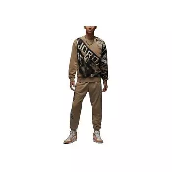 Jordan Mvp Fw24 Allover Print Crewneck Fleece Sweatshirt Men Sweatshirts Desert-Camouflage HF9314-257 S