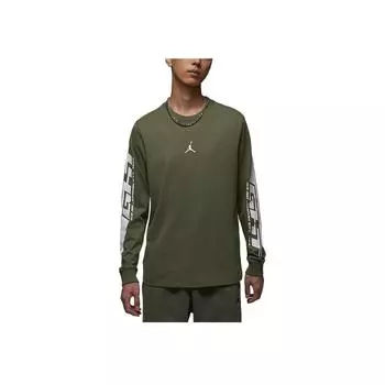 Jordan Mvp Fw24 Удобная футболка с круглым вырезом и длинным рукавом для мужчин, топы, средне-оливковый цвет FZ1974-222 S