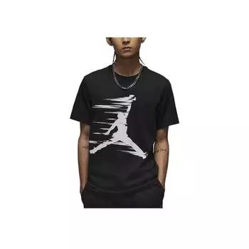 Jordan MVP Jumpman Logo Crew Neck Удобная футболка с коротким рукавом для мужчин, черные FZ1920-010 M