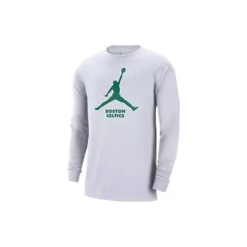 Jordan NBA Boston Celtics с большим логотипом и принтом, повседневная футболка с длинными рукавами, мужские топы, белые FN1253-100 XXXL