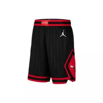Jordan NBA Bulls Team Limited Edition Color Block Logo Printing Прямые баскетбольные шорты средней посадки Унисекс шорты черного цвета CV9555-010 M