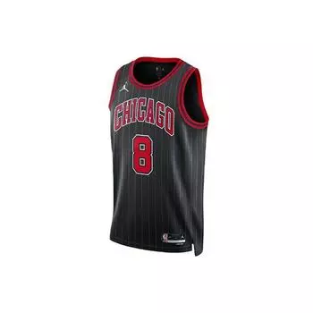Jordan NBA Дышащая прямая баскетбольная майка Fan Edition 22-23 сезона Chicago Bulls LaVine No. 8 мужских топов черного цвета DO9521-012 M