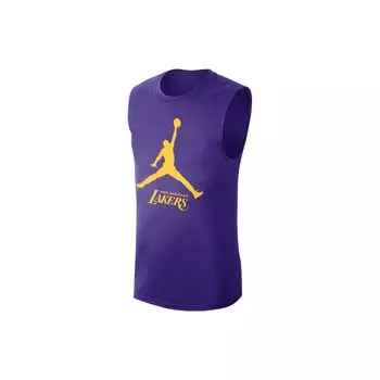 Jordan NBA Essential Los Angeles Lakers Logo Print Quick-Dry безрукавная баскетбольная майка для мужчин, топы фиолетовые FQ1979-504 S