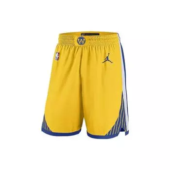 Jordan NBA Golden State Warriors Logo Print эластичный пояс спортивные повседневные шорты мужские шорты желтые CV9560-728 L