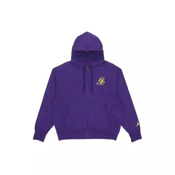 Jordan NBA Los Angeles Lakers куртка с капюшоном на флисовой подкладке и застежкой-молнией мужские топы фиолетового цвета DB1880-504 M