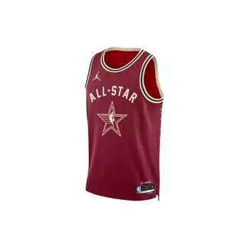 Jordan НБА Лука Дончич Джерси Олл-стар Dri-Fit Красный Мужской Уличная одежда FQ7732-605 L