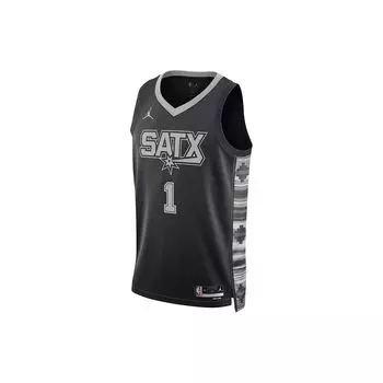 Jordan NBA Victor Wembanyama Spurs 1 Limited Edition SW Jersey унисекс Jersey Black Light-Silver DO9543-014 L