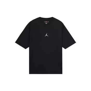 Jordan Next Stop Dongdan Series Cloud Logo Print Round Neck Short Sleeve Drop Shoulder Футболка Мужская Топы Черный FD6555-010 M