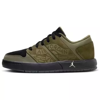 Кроссовки Air Jordan Jordan Nu Retro 1 Low GS Cargo Khaki Kids, зеленые, средне-оливковые, светло-костные, FB4412-200 36.5