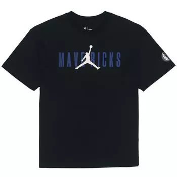 Jordan Однотонная футболка с круглым вырезом и логотипом, мужские топы, черный DJ6541-010 XL