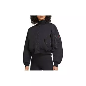 Jordan Однотонная женская куртка с воротником-стойкой на молнии, черная CW6449-010 XXL