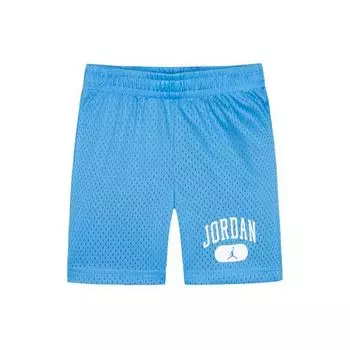 Jordan однотонные повседневные шорты с принтом букв и эластичной талией, детские шорты цвета мох и синий JD2422013GS-001 L