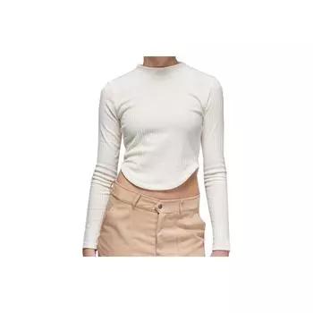 Jordan однотонный баскетбольный спортивный пуловер с круглым вырезом, футболка с длинными рукавами, женские топы Off-White FN5400-133 M