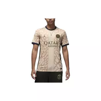 Jordan Paris Saint-Germain 2023/24 Stadium Fourth Allover с круглым вырезом и принтом, повседневная футболка с короткими рукавами, мужские топы цвета хаки FD6504-201 L
