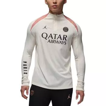 Jordan Paris Saint-Germain FW24 Dri-FIT ADV Уличная Повседневная Спортивная Толстовка с Длинным Рукавом Мужские Топы Белый Розовый FQ2321-111 XL