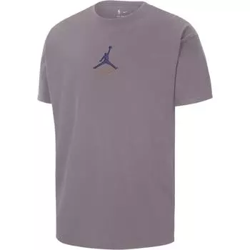 Jordan Phoenix Suns Courtside Statement FW24 Edition Удобная футболка с круглым вырезом и коротким рукавом для мужчин, топы фиолетово-дымчатого цвета HF5440-524 L