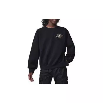 Jordan Повседневная толстовка с длинным рукавом Take Flight Snap Round Neck, детская толстовка черного цвета FZ1950-010 M