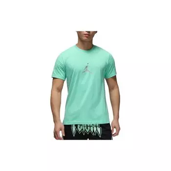 Футболка Jordan Logo Crew Neck с коротким рукавом, мужская, зеленая, FN5989-349 S