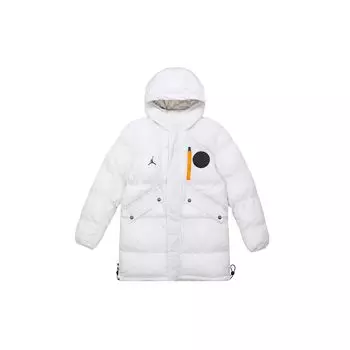 Jordan PSG Collaboration SS24 Tag Logo Двусторонняя хлопковая куртка с капюшоном и длинным рукавом Мужская верхняя одежда Белый DZ2905-072 M