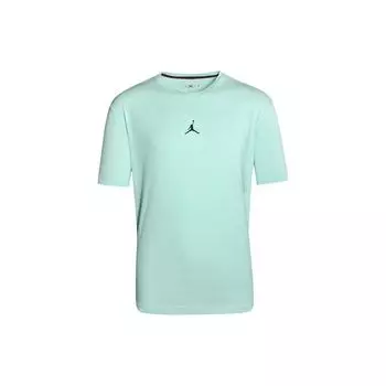 Jordan Pure Color Logo Пуловер с круглым вырезом, футболка с короткими рукавами, мужские топы, мятно-зеленый DH8922-379 S