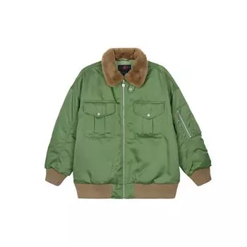 Jordan Renegade пэчворк искусственный мех воротник многокарманный повседневная куртка женские куртки светло-оливково-желтый FB5089-340 S