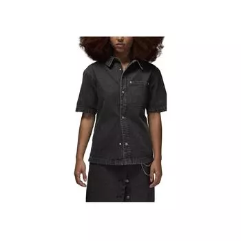 Jordan Рубашка-поло Air Solid Color с короткими рукавами и надписью Denim, унисекс, черная FZ2131-010 L