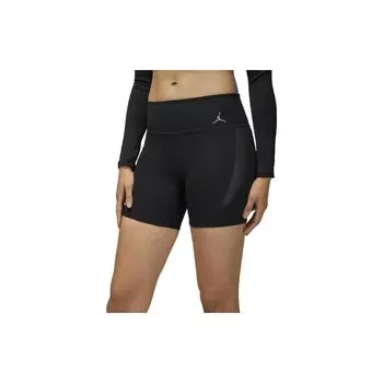 Jordan Шорты для фитнеса с сплошным логотипом, женские шорты, черные DQ4454-010 L