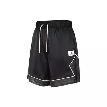 Jordan Шорты для тренировок Essentials Diamond Solid Color Breathable Mesh Lace-Up, женские шорты черного цвета DO5042-010 M