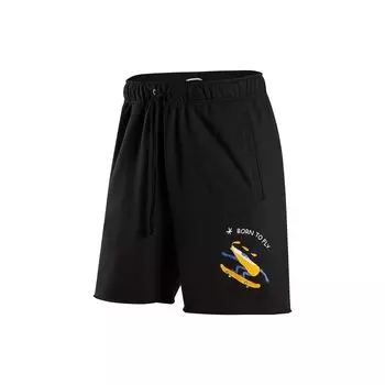 Jordan Шорты мужские однотонные с мультяшным принтом и завязками, черные, FJ7708-010 XXL