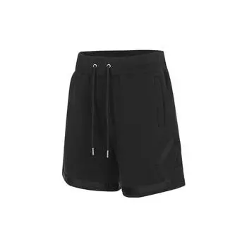 Jordan Шорты женские WJ Flt Flc Dmnd Short 24 с вышитым логотипом, удобные, дышащие, на шнуровке, повседневные, черные FV7057-010 L