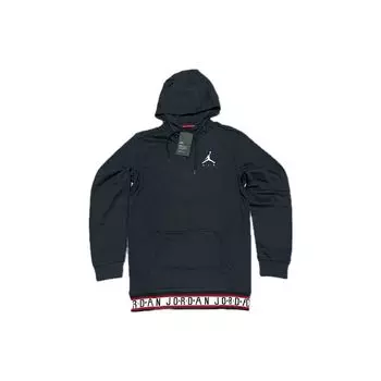 Jordan Сплошной цвет с буквенным узором и принтом, толстовка с капюшоном и длинными рукавами, мужские топы, черный AR2252-010 L