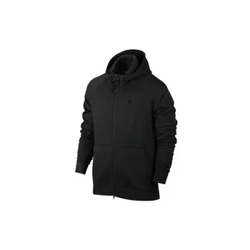 Jordan Solid Color Logo Мужская куртка с капюшоном на молнии Верхняя одежда Черный 860197-010 S